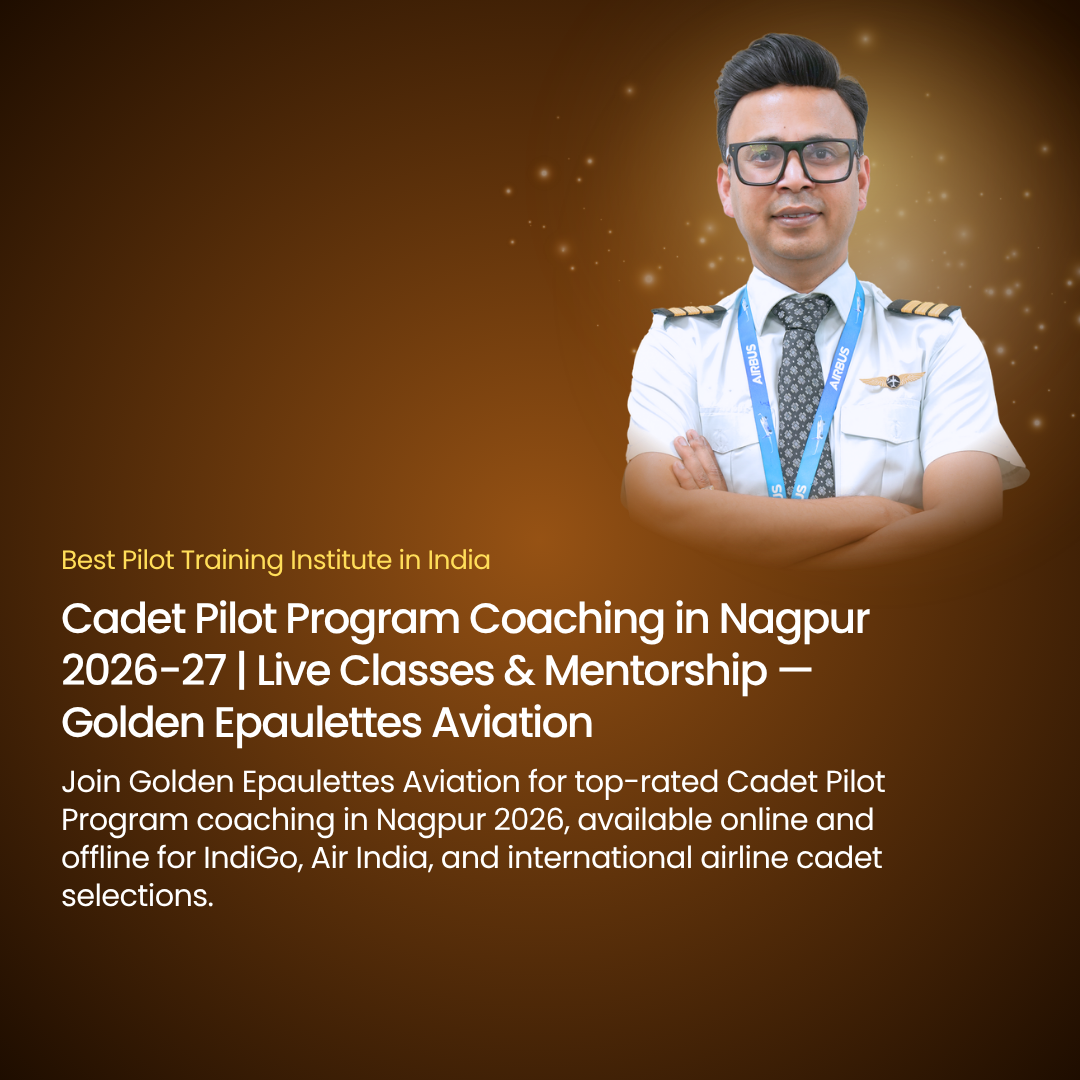 Cadet Pilot Program Coaching in Nagpur 2026-27 | Live Classes & Mentorship — Golden Epaulettes Aviation